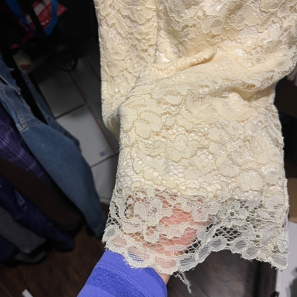 Lulu's Ivory Lace Sheath Mini Dress - Picture 15 of 16